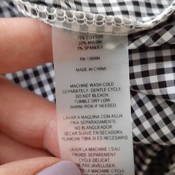 Capri black/white check top - Picture 6 of 6